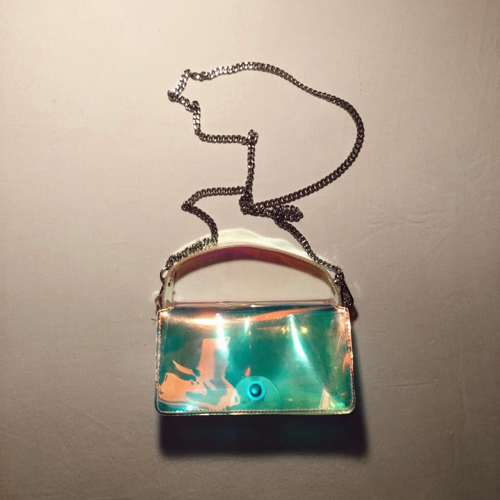Zara retro clear holographic  bag